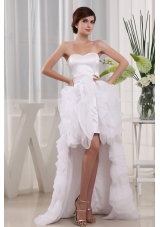 Cut Hi-low Ruffles 2013 Wedding Dress Discounted