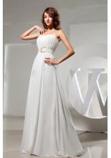 Simple Wedding Dress For Bridal Beaded Ruching