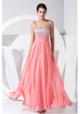 Beading Straps Watermelon Straps 2013 Prom Dress