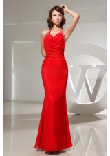 Mermaid Halter Draping Neck Floor-length Prom Dress