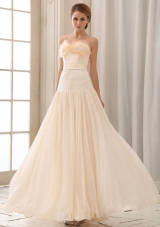 Champagne Empire Prom Dress Sweetheart Floor-length