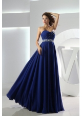 Sweetheart Empire Floor-length Royal Blue Prom Dress