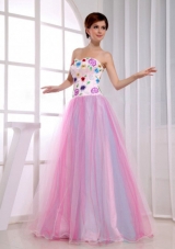Sweetheart A-Line Prom Dress Pink Floor-length