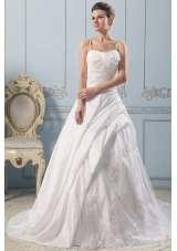 Spaghetti Straps Wedding Gowns Lace With Ruched Bodice
