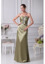 Olive Green Sweetheart Beading Prom Dress