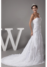 Sweetheart Appliques Designer A-line / Princess Wedding Dress