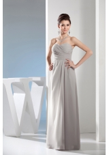 Cheap Column Sweetheart Ruching Gray long bridesmaid Dress in 2013