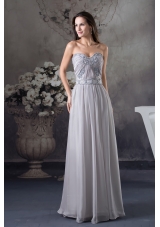 Discount Beading Column Sweetheart long Gray 2013 Prom Dress