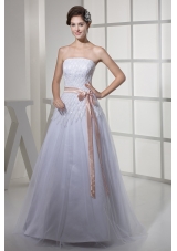 Brand New Strapless Sash A-line / Princess Wedding Dress