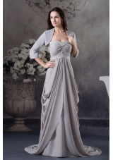 Sweetheart Beading Empire Brush Train Mother Of The Bride Dress