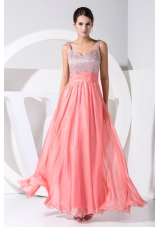 Strape A-line Sequin and Chiffon Ankle-length Cool -Beck Prom Dresses