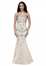 Exquisite Beaded and Sequined Sweetheart Mermaid Prom Gown Dress