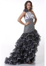 Ruffled Layers One Shoulder High-low Dresses for Prom Court