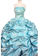 Affordable Ball Gown Strapless Floor-length Quinceanera Dresses