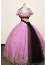 Affordable Ball gown Strapless Floor-length Lavender Quinceanera Dress