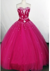 Affordable Ball Gown Sweetheart-neck Floor-length Tulle Quinceanera Dresses