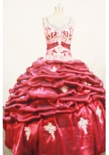 Gorgeous Ball Gown Strap Floor-length Quinceanera Dresses Appliques with Beading