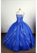 Perfect Ball Gown Strapless Floor-length Organza Quinceanera Dresses