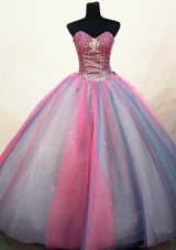 Pretty Ball Gown Sweetheart Floor-length Quinceanera Dresses Sequins