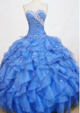 Romantic Ball Gown Sweetheart-neck Floor-length Beading Quinceanera Dresses