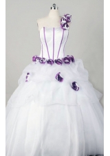 Wonderful Ball Gown One Shoulder Floor-length Organza Quinceanera Dresses