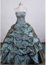 Affordable Ball gown Strapless Floor-length Quinceanera Dresses Beading