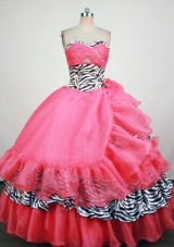Luxurious Ball Gown Sweetheart Neck Floor-Lengtrh Light Pink Beading Quinceanera Dress