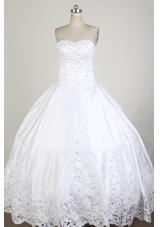 Exclusive Ball Gown Sweetheart Neck Floor-length White Quinceanera Dress