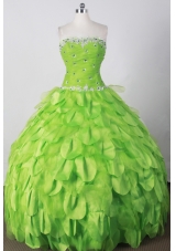 Perfect Ball Gown Strapless Floor-length Spring Green Quinceanera Dress