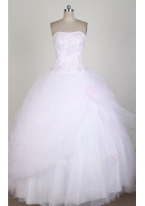 Romantic Ball Gown Strapless Strapless Floor-length Pink Quinceanera Dress LZ426012