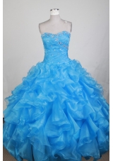 Exclusive Ball Gown Sweetheart Neck Floor-length Baby Blue Quinceanera Dress