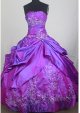 Classical Ball Gown Strapless Floor-length Quinceanera Dress
