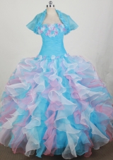 2012 Romantic Ball Gown Strapless Floor-length Qunceanera Dress