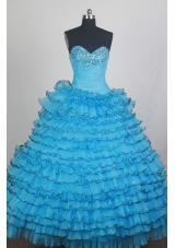 Beautiful Ball gown Sweetheart-neck Floor-length Quinceanera Dresses