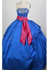 Popular Ball gown Strapless Floor-length Quinceanera Dresses