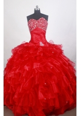 Romantic Ball Gown Sweetheart Neck Floor-length Quinceanera Dress