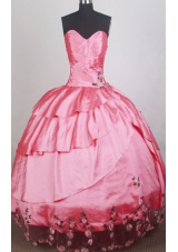 Romantic Ball Gown Sweetheart Neck Floor-length Quinceanera Dress