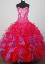 2012 Elegant Ball Gown Strapless Floor-Length Quinceanera Dresses