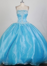 2012 Exquisite Ball Gown Strapless Floor-Length Quinceanera Dresses