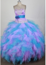 2012 Exquisite Ball Gown Sweetheart Neck Floor-Length Quinceanera Dresses