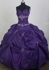 2012 New Ball Gown Halter Top Floor-Length Quinceanera Dress