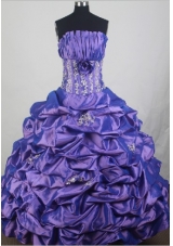 2012 Unique Ball Gown Strapless Floor-Length Quinceanera Dresses