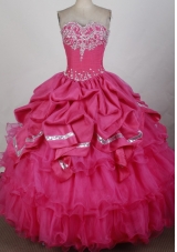 2012 Unique Ball Gown Sweetheart Floor-Length Quinceanera Dress