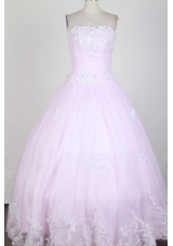 Classical Ball Gown Strapless Floor-length  Quinceanera Dress