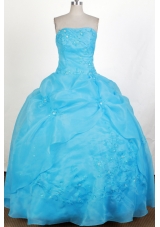 Formal Ball Gown Strapless Floor-length Quinceanera Dress