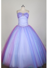 Popular Ball Gown Strapless Floor-length Lilac Quinceanera Dress