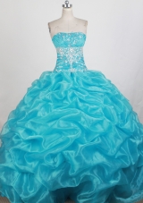 Pretty Ball Gown Strapless Floor-length Quinceanera Dress