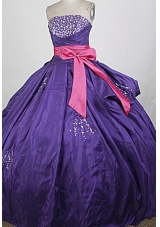 Pretty Ball Gown Strapless Floor-length Quinceanera Dress