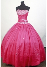 Simple Ball Gown Strapless Floor-length Quinceanera Dress