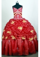 Beautiful Ball Gown Straps Floor-length Red Quinceanera Dress